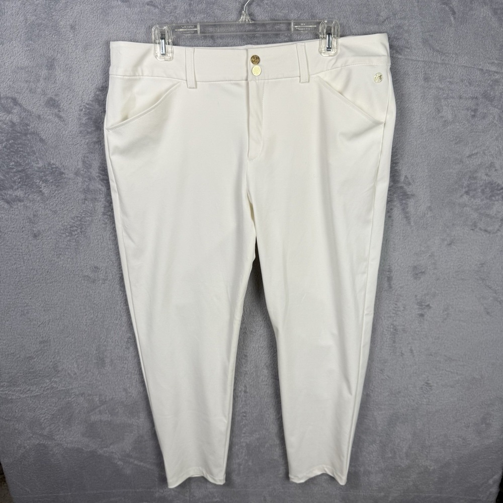 LILLY PULITZER Luxletic White Women's Pants Size 16 Preppy Old Money Designer